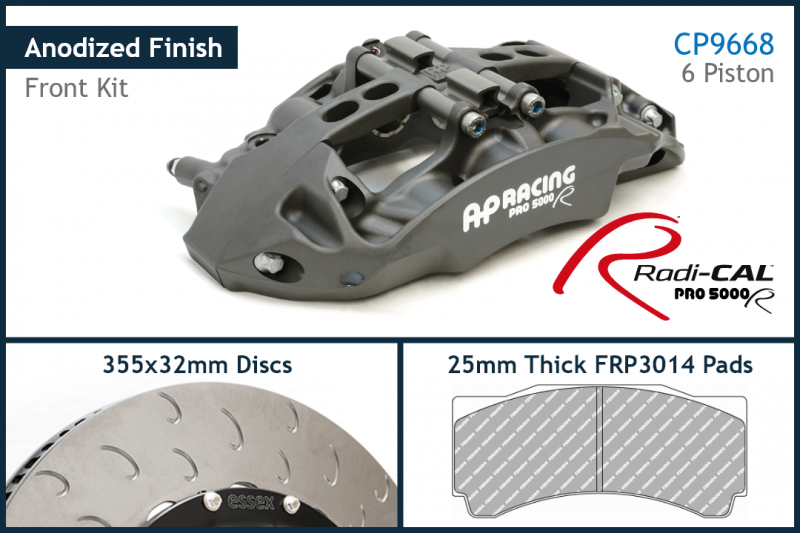 by　Type　Services,　R　Competition　Honda　Essex　Kit　Civic　Radi-CAL　Parts　CP9668/355mm)-　Brake　Racing　Essex　Inc.　AP　(Front