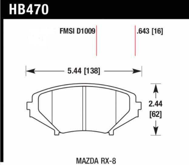 Hawk Hb470 643f Hps Mazda Rx8 Essex Parts Services Inc